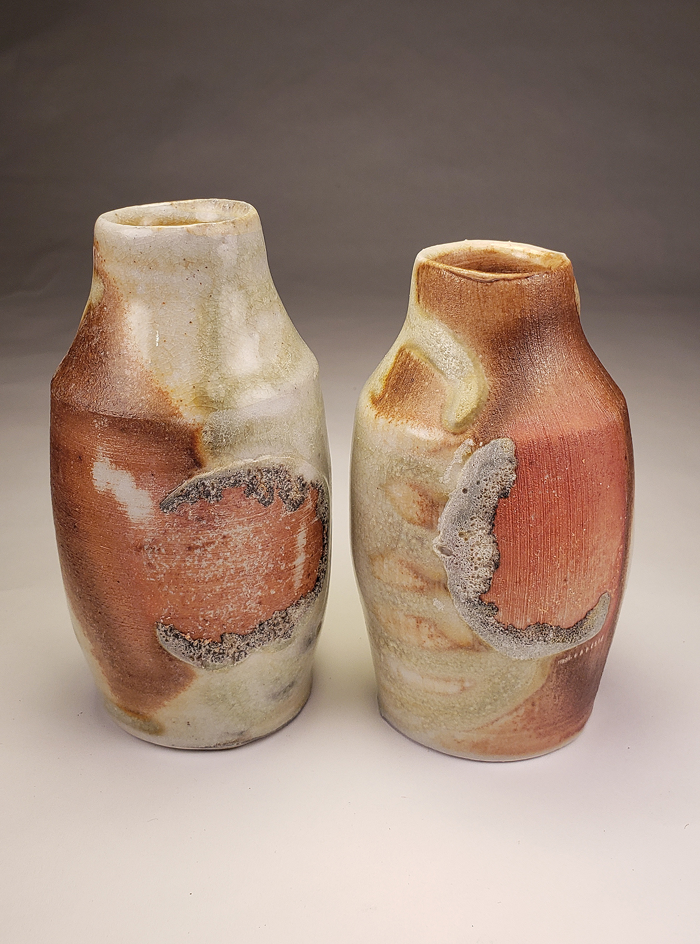 Scarred Porcelain bud vases 4x2
